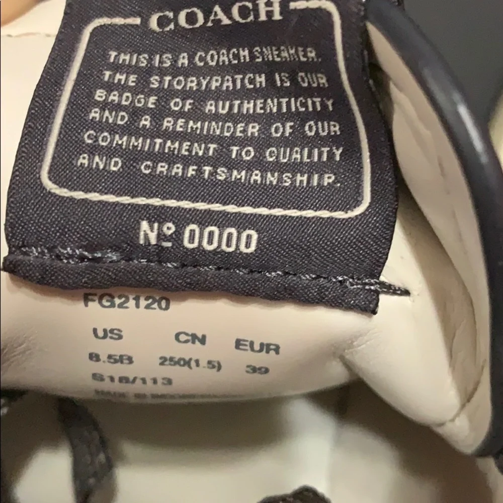 Coach Blue Fun Two Toned Sneakers with Embellishments. Size 8.5.